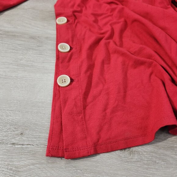 J Jill Wearever Collection Red Stretch Knit Cardigan Jacket Womens Size L - Picture 7 of 11